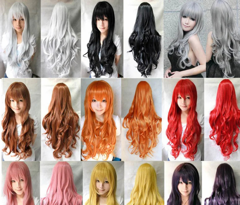 Cosplay Wig High-Temperature Fiber Long Curly Hair