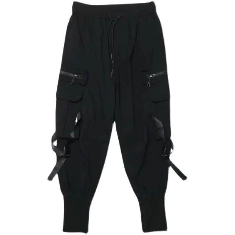 All-match Black Hip-hop Functional Wind Pants