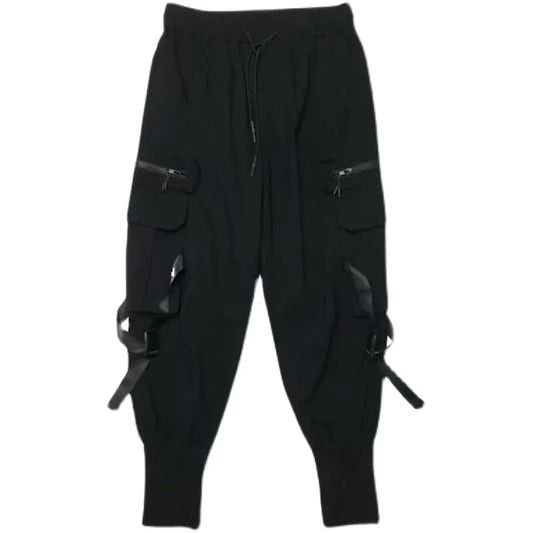 All-match Black Hip-hop Functional Wind Pants