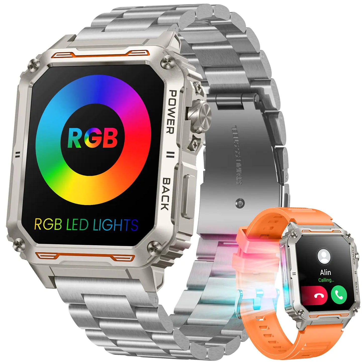 Smartwatch for Men Fitness Tracker Watch: 1.91" | Waterproof for Android iOS